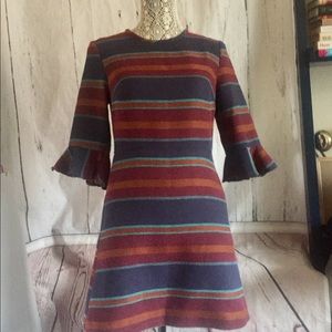 TOPSHOP bell sleeve Dress multicolored
